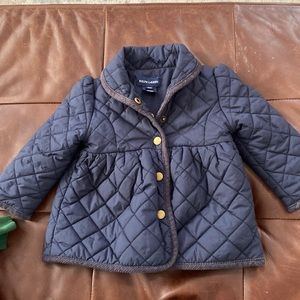 Ralph Lauren Baby Navy Quilted Coat